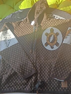 Handmade Terrapan Turtle Imported Zip Up Hoodie- Imported From Ecuador